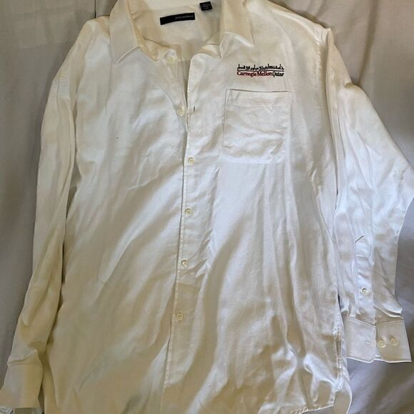 Greg Norman button down Carnegie Mellon Qatar Size L - Picture 1 of 3